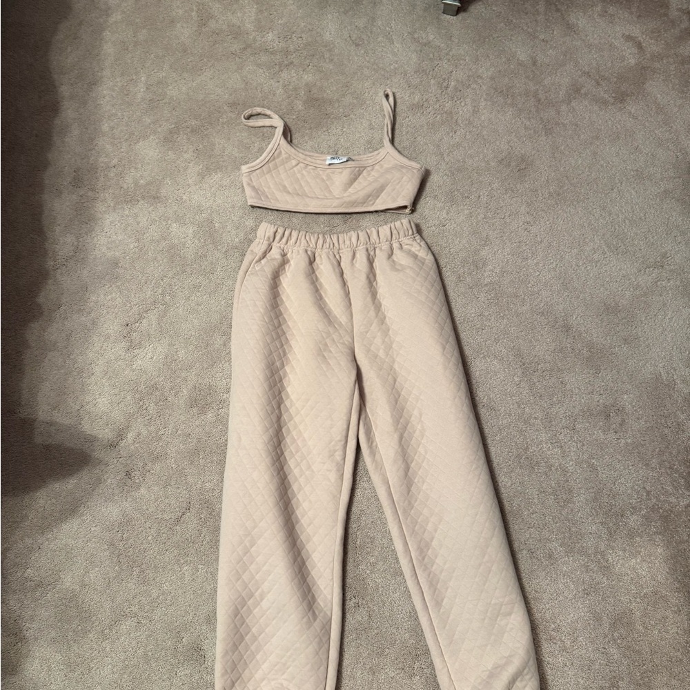 Princess Polly Arabella Set Beige: Quilted Set